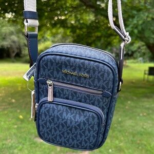 Michael Kors Blue Logo Crossbody Bag